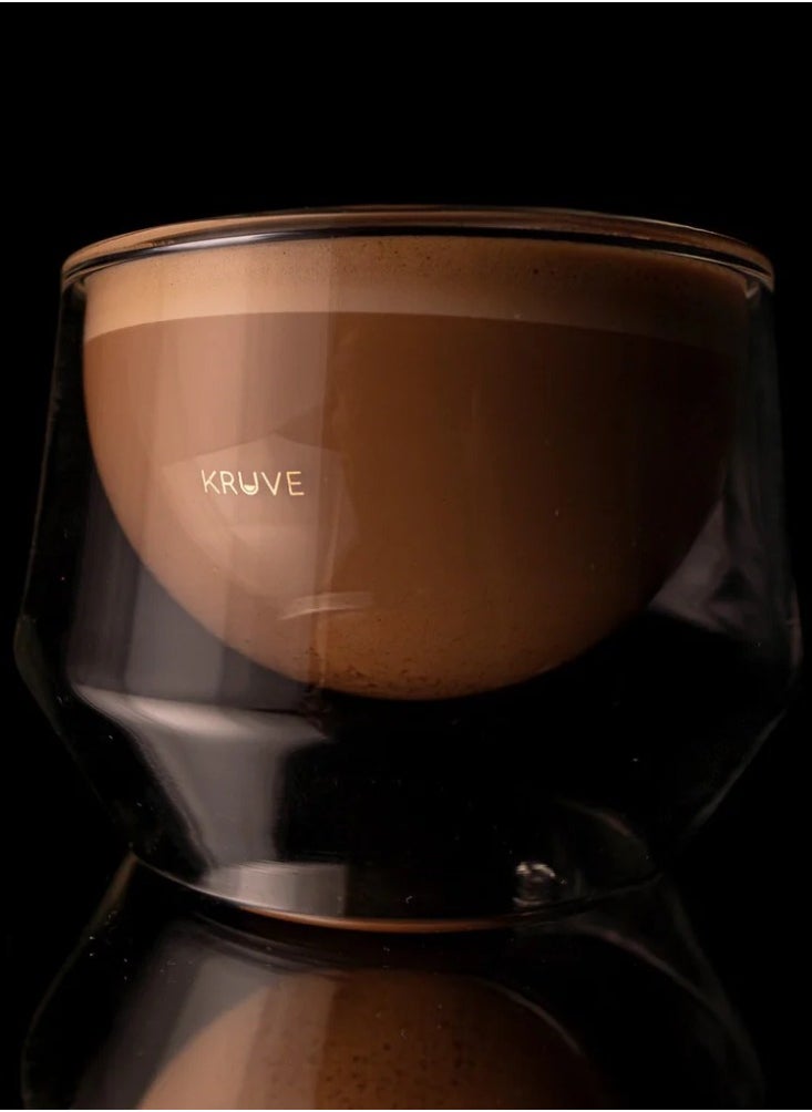 Imagine Coffee Glasses, Double-Walled Hand-Blown  Borosilicate Glass, Design Optimized for latte art - 200ml
