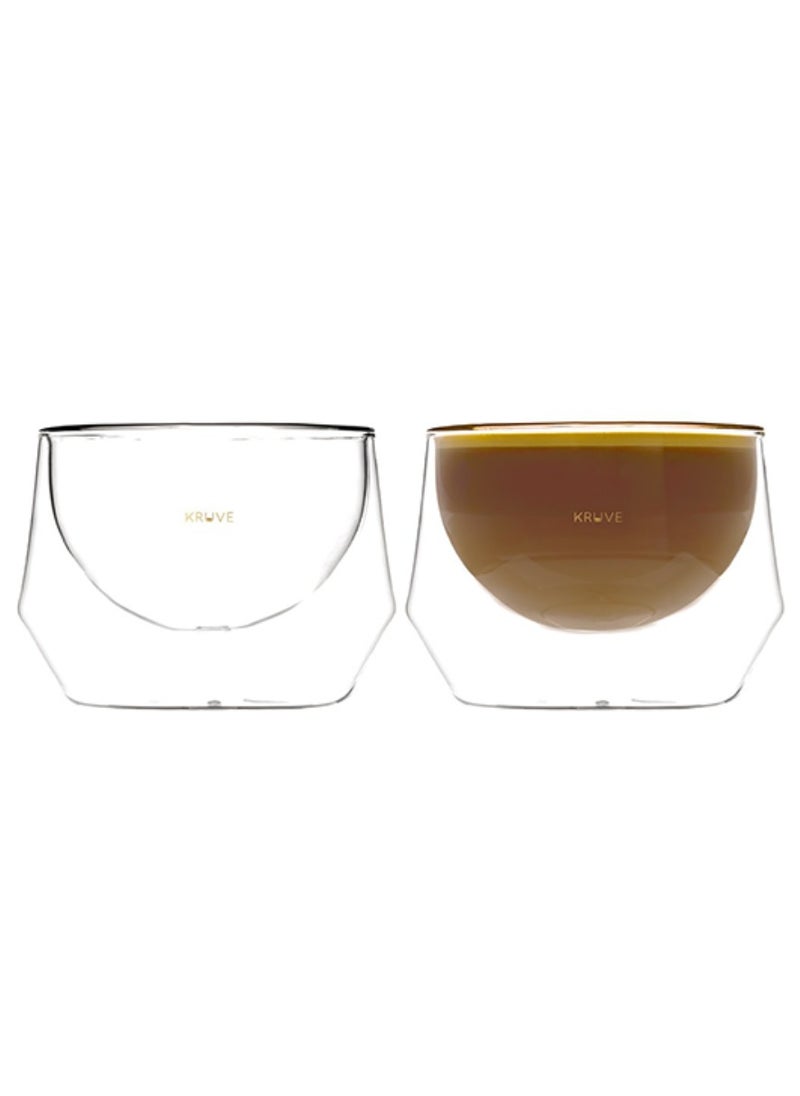 Imagine Coffee Glasses, Double-Walled Hand-Blown  Borosilicate Glass, Design Optimized for latte art - 200ml