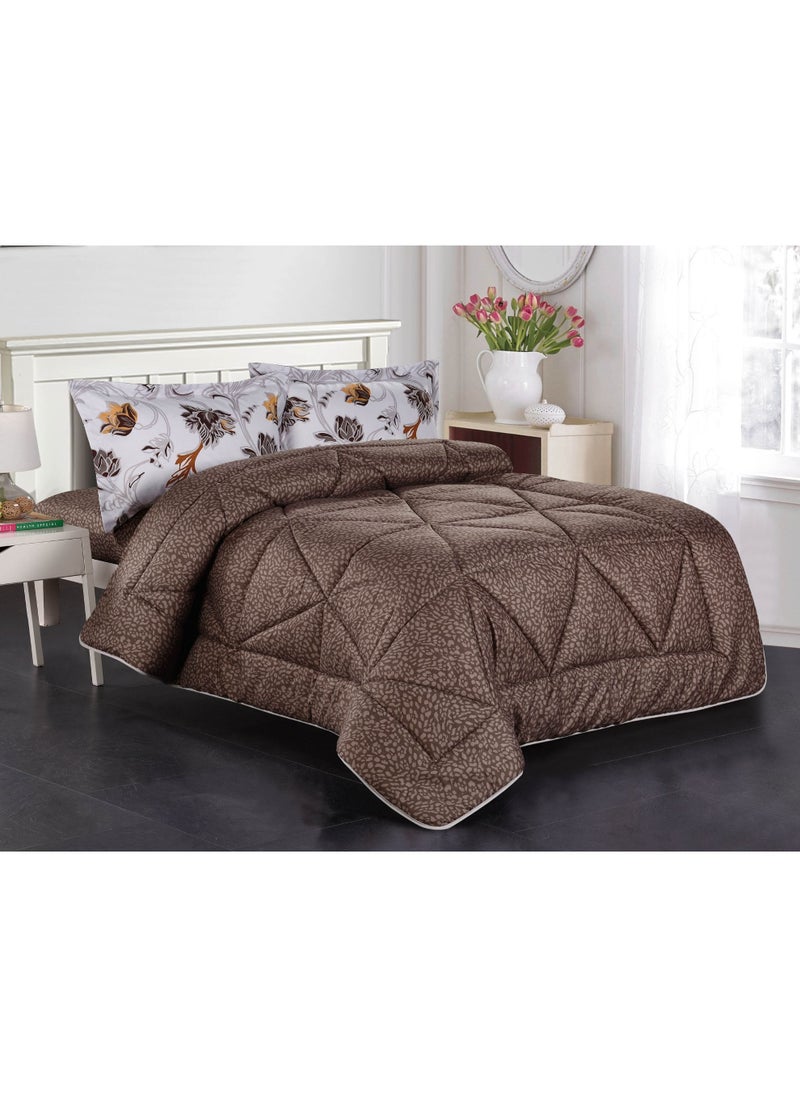 Comforter Extra Soft King Size Microfiber Printed 4 Pieces Set