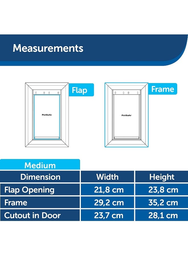 Original 2 Way Pet Door Brown Medium