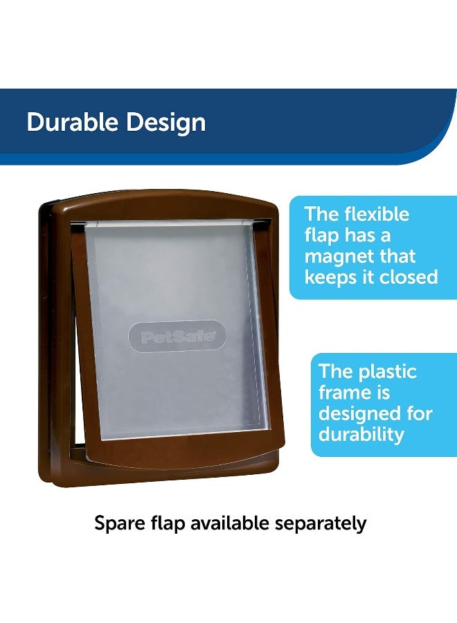 Original 2 Way Pet Door Brown Medium