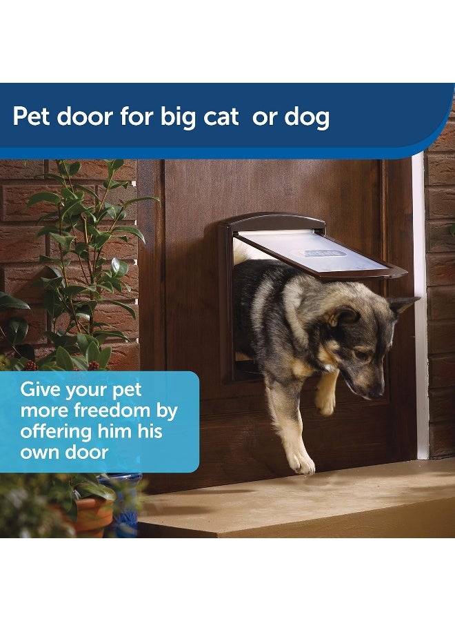 Original 2 Way Pet Door Brown Medium