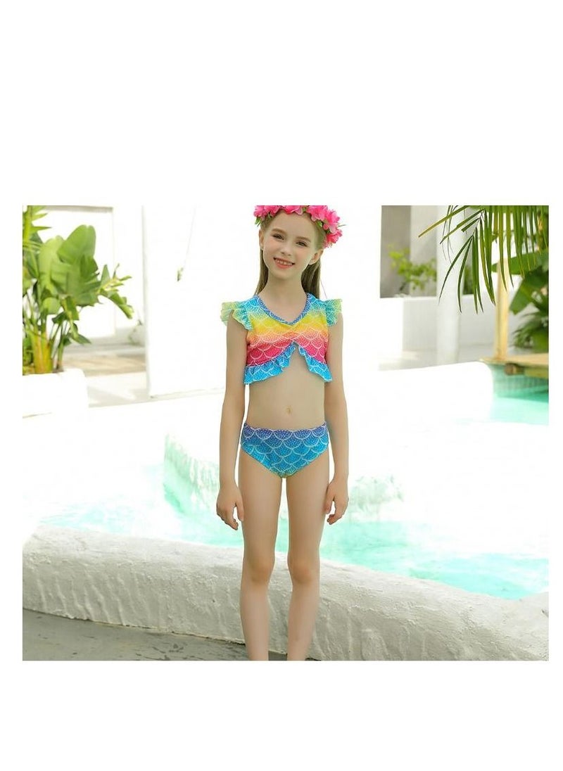 3-Piece Mermaid Bathing Swimsuit Set  110CM