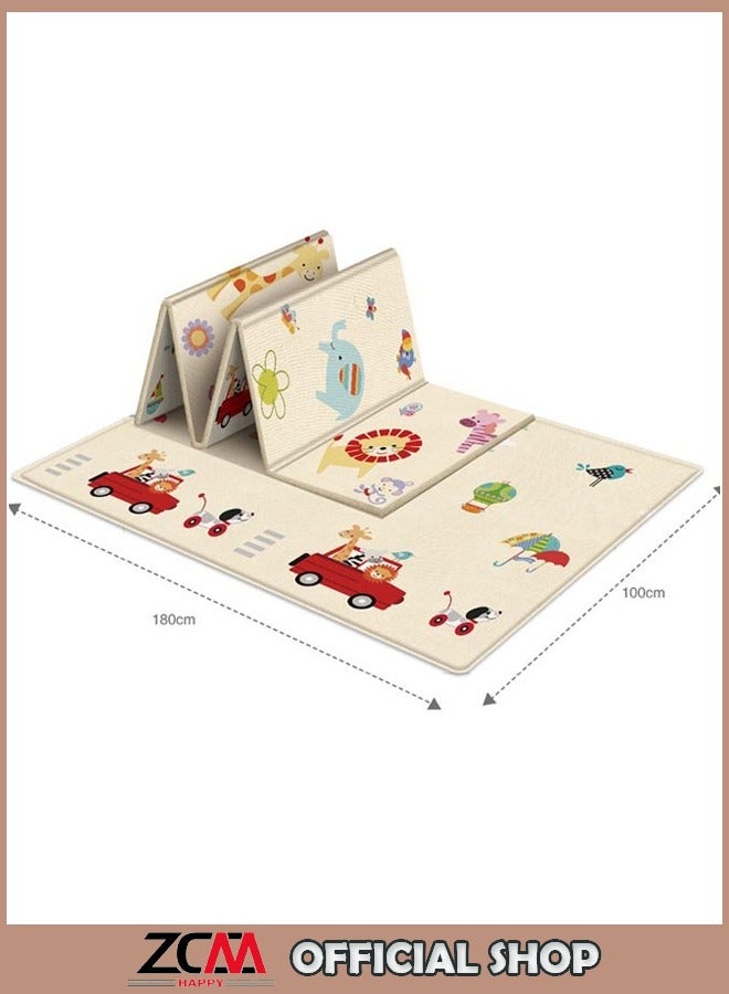 Double-Sided Pattern Baby Crawling Mat, Comfortable PE Material, Waterproof Baby Play Mat, Suitable for Toddler Boys and Girls 180x100cm