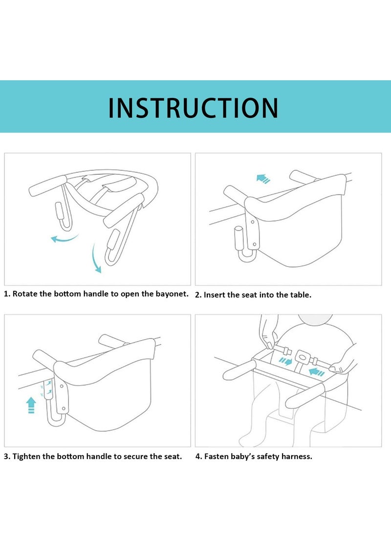 Clip On High Chair for Baby That Attaches to Table - Portable Highchair for Travel and Eating