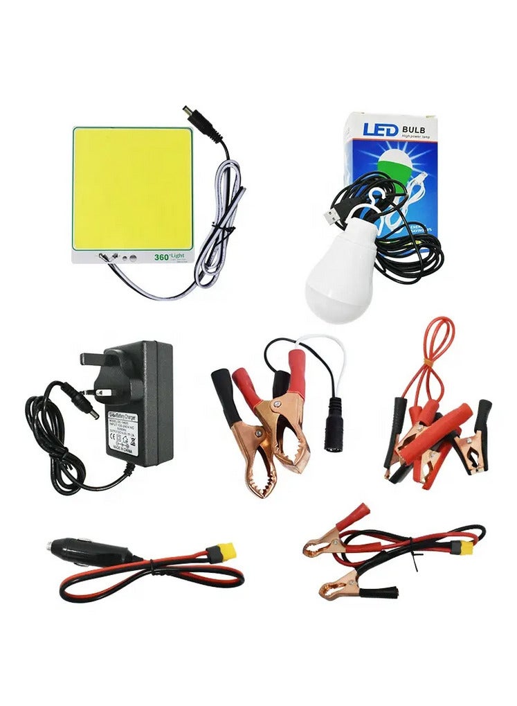 Camping Power Station and Camping LED COB Lights Kit with Carry Bag - 40,000mAh Portable Power Supply Battery and with LED COB Lights,Tent light,Invertor AC supply, 2 USB Port and Multifunction Kit