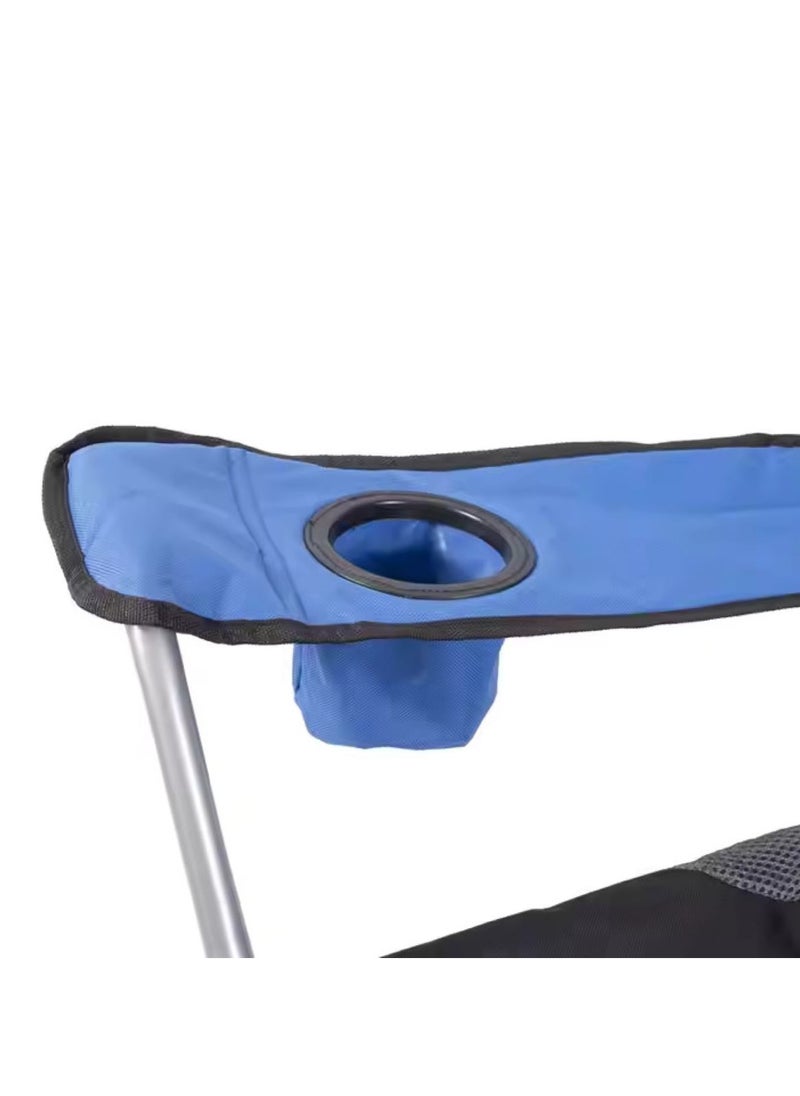 Large Outdoor Chair Padded High Back Durable Foldable Beach Chair with Bag Cup Holder for Outdoor Pool Picnic Camping Travel Fishing Lawn Supports Up to 140 KG 300 LBS