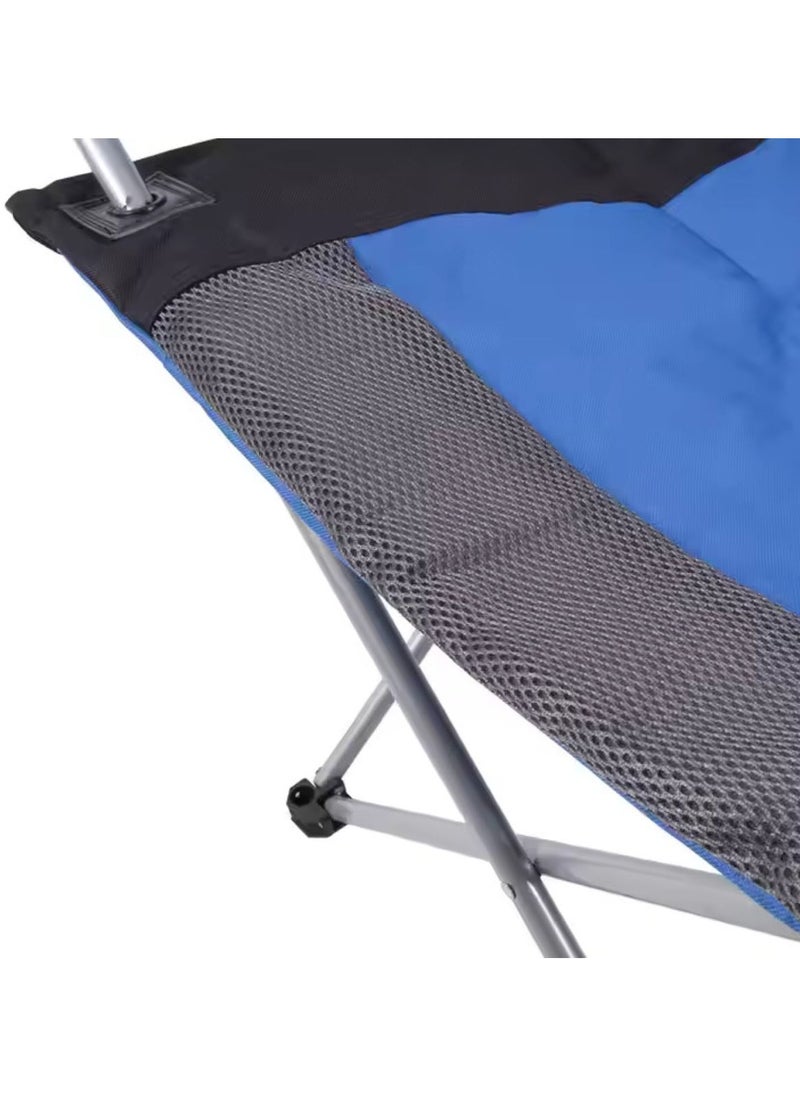 Large Outdoor Chair Padded High Back Durable Foldable Beach Chair with Bag Cup Holder for Outdoor Pool Picnic Camping Travel Fishing Lawn Supports Up to 140 KG 300 LBS