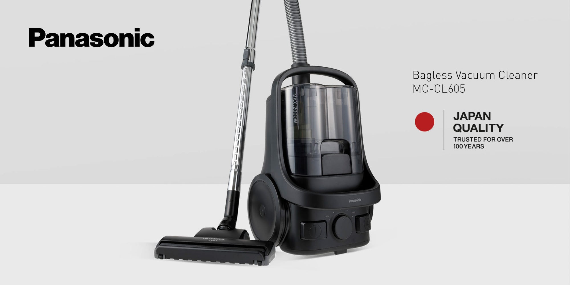 Bagless Canister Vacuum Cleaner 2.2 L 2000 W MC-CL605KE47 Jet Black