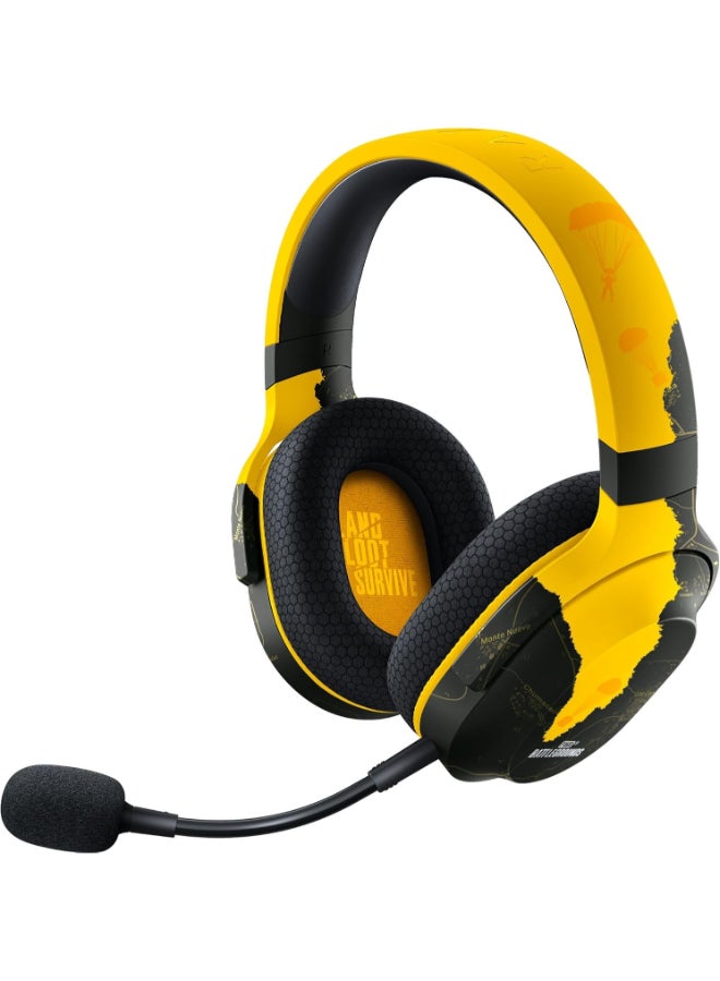 Barracuda X Wireless Gaming Headset, PUBG Edition, Bluetooth 5.2, Type-C Wireless Connectivity, Detachable HyperClear Cardioid, Unidirectional Pick-Up Pattern, Black/Yellow
