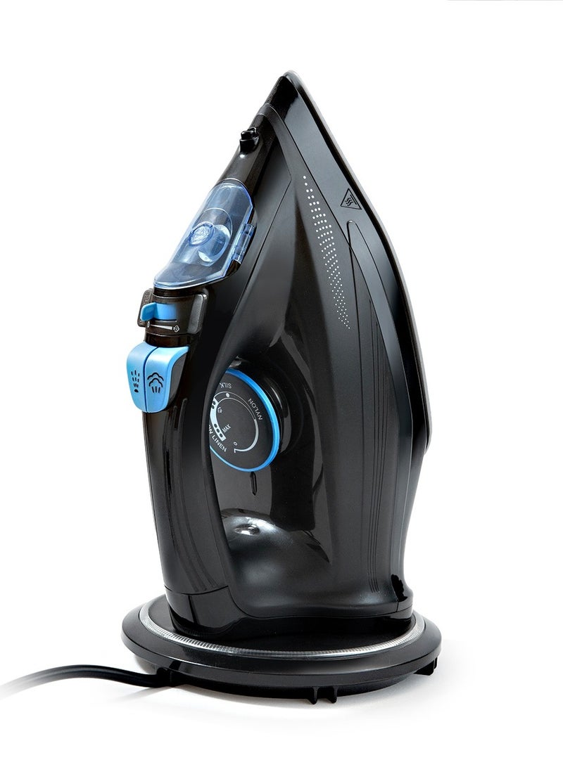 Ceramic Soleplate Cordless Steam Iron With 2400.W-IN301/Black