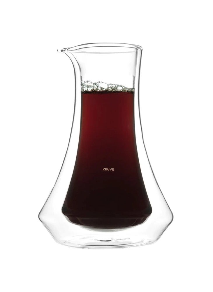 Evoke Coffee Carafe, Double-Walled Hand-Blown Borosilicate Glass, Precision Pouring - 600ml