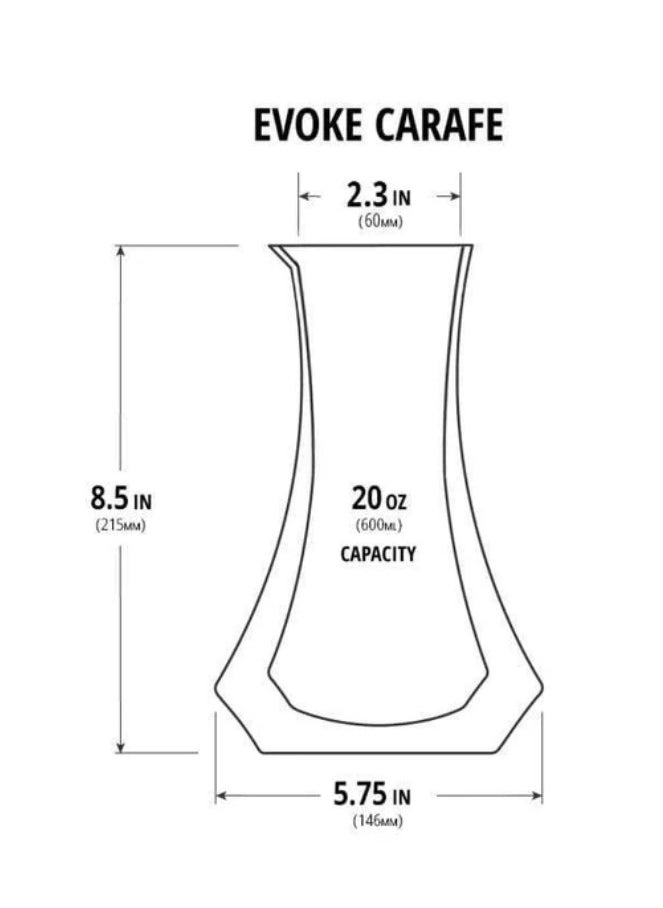 Evoke Coffee Carafe, Double-Walled Hand-Blown Borosilicate Glass, Precision Pouring - 600ml