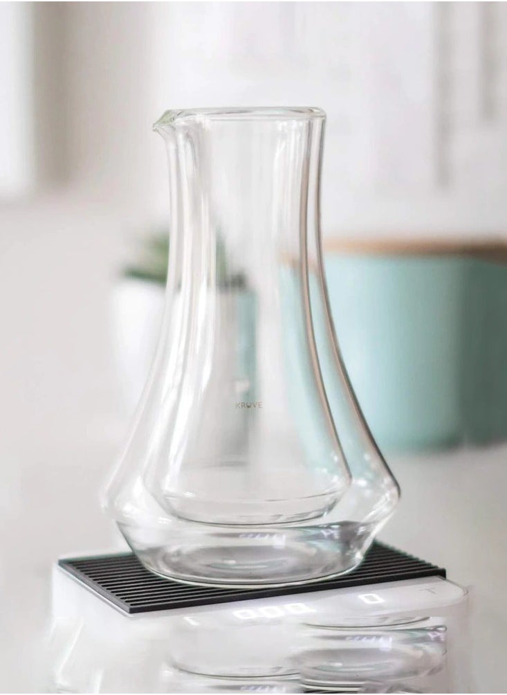 Evoke Coffee Carafe, Double-Walled Hand-Blown Borosilicate Glass, Precision Pouring - 600ml