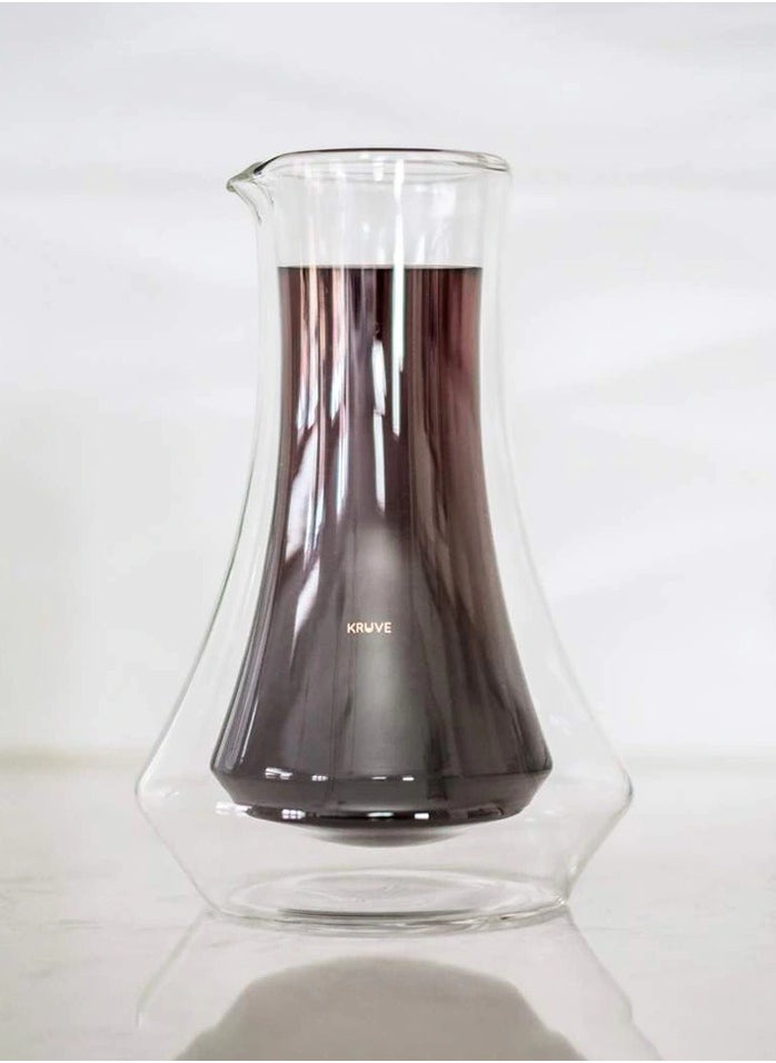 Evoke Coffee Carafe, Double-Walled Hand-Blown Borosilicate Glass, Precision Pouring - 600ml