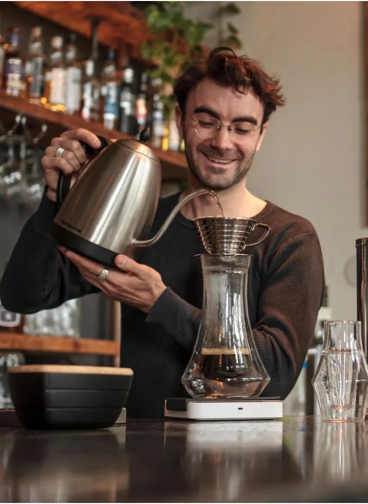 Evoke Coffee Carafe, Double-Walled Hand-Blown Borosilicate Glass, Precision Pouring - 600ml