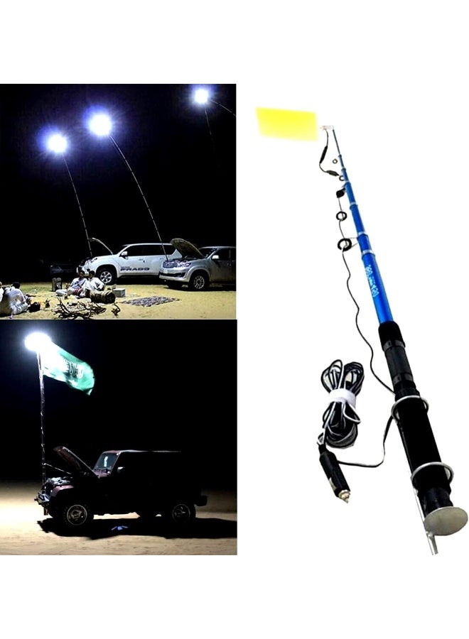 Camping Light Led 800W Telescopic Fishing Rod With Remote Control | 360 Degree Camping Lantern Led Flashlights For Fishing, Garden, Events And Emergency Car Repair
