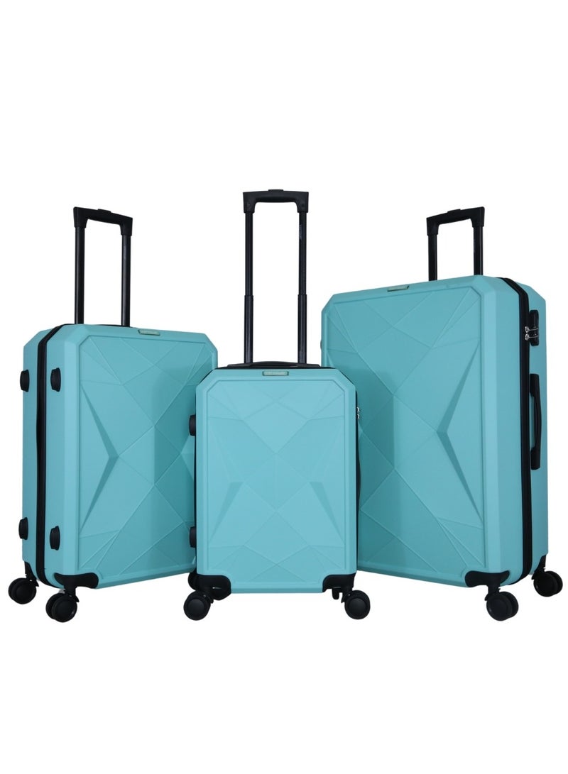 Luggage Set 3Pcs ABS Trolley Bag Set With Number Lockable System