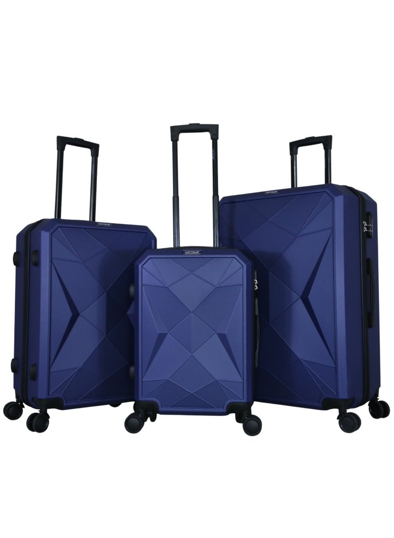 Luggage Set 3Pcs ABS Trolley Bag Set With Number Lockable System