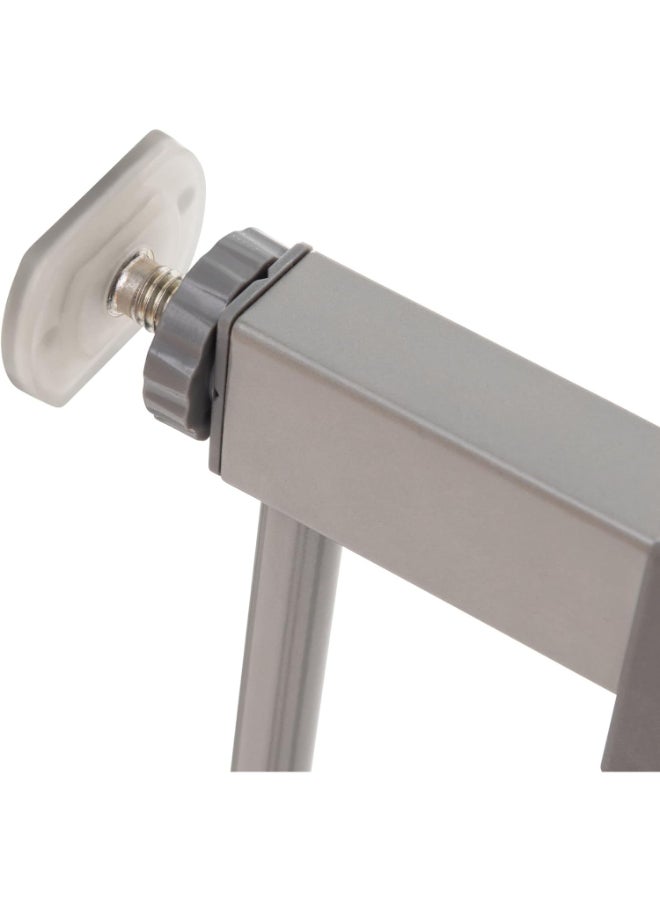 Safety Gate For Doors And Stairs Stop N Safe 2 Include 9 Cm Extension, Pressure Fit, 84 - 89 Cm Large, Metal,  Grey