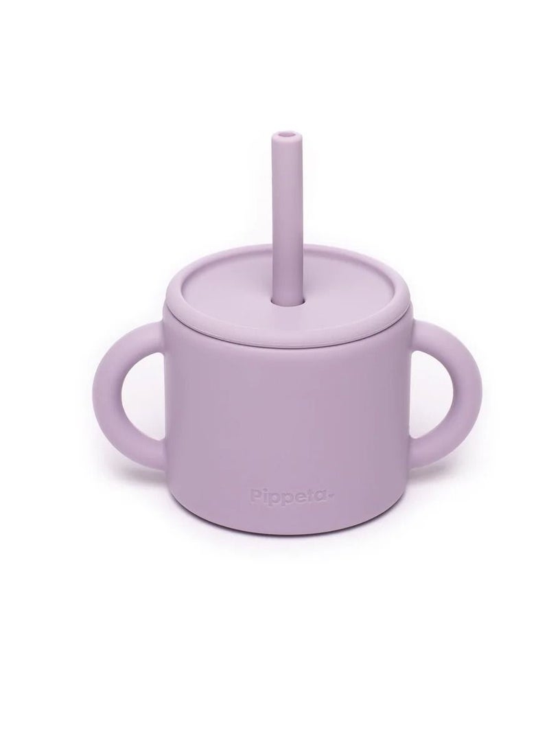 Pippeta Silicone Cup And Straw For Baby - Lilac
