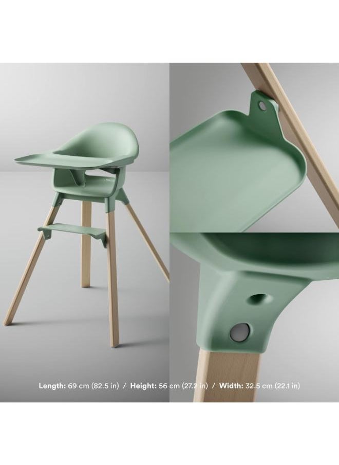 Clikk High Chairall - In - One Baby High Chair With Tray + Harnesslight, Durable And Travel Friendlyergonomic And Adjustable Featuresbest For 6 - 36 Months Or Up To 15Kg/33Lbsclover Green