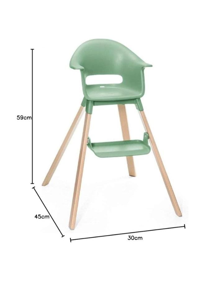 Clikk High Chairall - In - One Baby High Chair With Tray + Harnesslight, Durable And Travel Friendlyergonomic And Adjustable Featuresbest For 6 - 36 Months Or Up To 15Kg/33Lbsclover Green