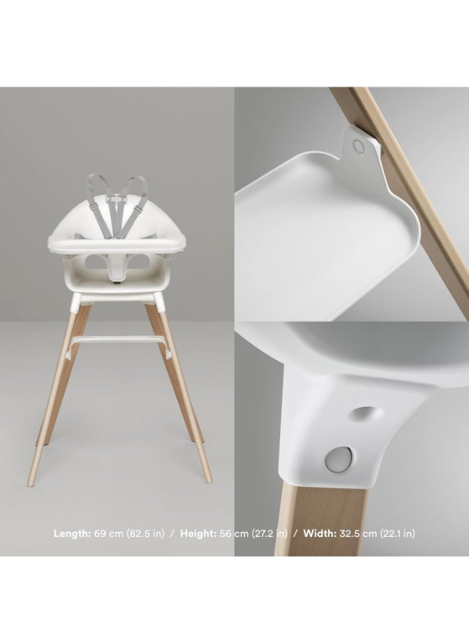 Clikk High Chairall - In - One Baby High Chair With Tray + Harnesslight, Durable And Travel Friendlyergonomic And Adjustable Featuresbest For 6 - 36 Months Or Up To 15Kg/33Lbswhite