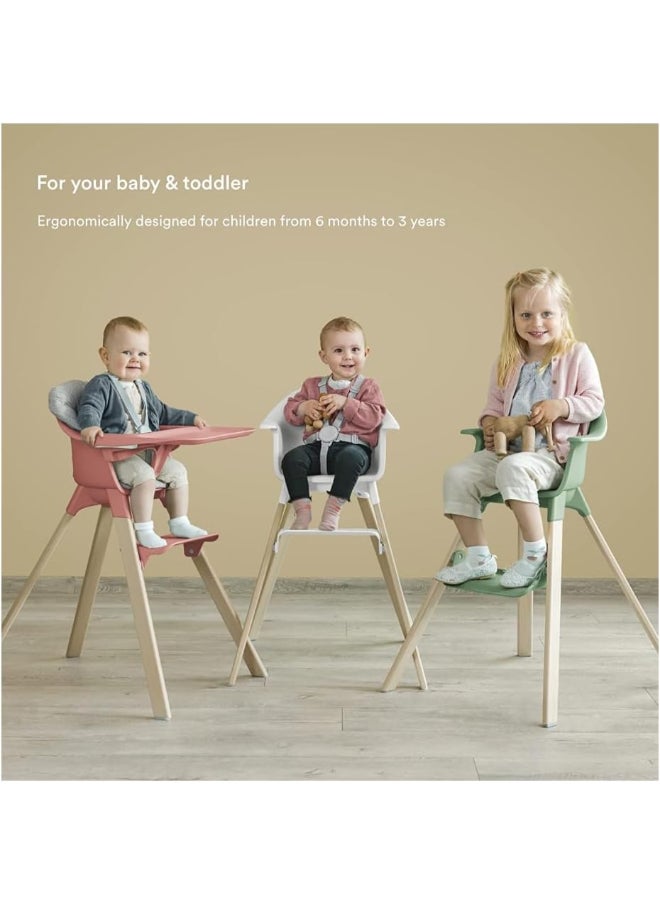 Clikk High Chairall - In - One Baby High Chair With Tray + Harnesslight, Durable And Travel Friendlyergonomic And Adjustable Featuresbest For 6 - 36 Months Or Up To 15Kg/33Lbsfjord Blue