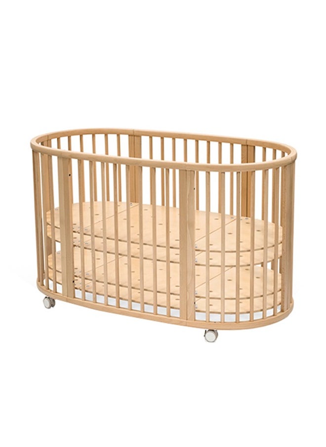 Sleepi Baby Crib/Bed Baby Bed For 0 - 36 Months Adjustable, Stylish And Flexible Optional Extension Kit For Children Up To 10 Years Old Natural