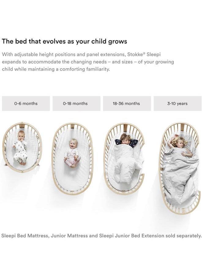 Sleepi Baby Bed Extension Convert Sleepi Mini Crib Into Sleepi Bed Suitable For Children Up To 3 Years Mattress Sold Separately Extends Bed To 127 Cm (50 Inches)White