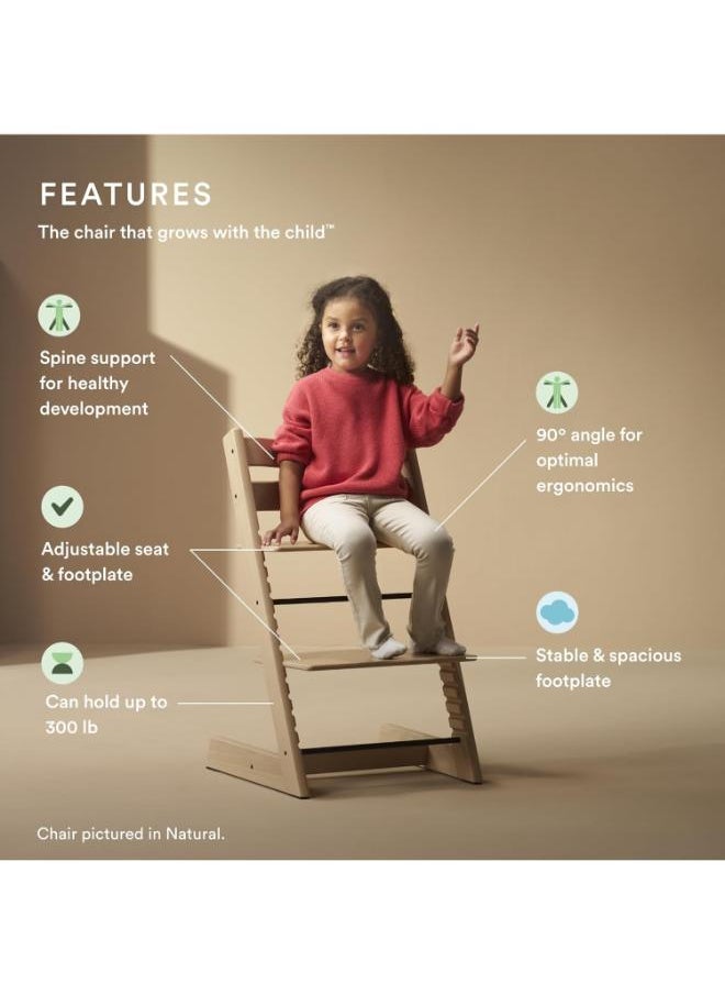 Tripp Trapp Chair From, Fjord Blue Adjustable, Convertible Chair For Toddlers , Children And Adults Convenient, Comfortable And Ergonomic Classic Design