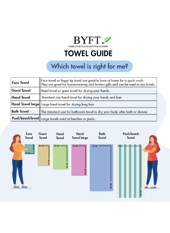 Home Castle (Blue) 4 Hand Towel (50 x 90 Cm) & 2 Bath Towel (70 x 140 Cm) Premium Cotton Highly Absorbent, High Quality Bath linen with Diamond Dobby 550 Gsm Set of 6