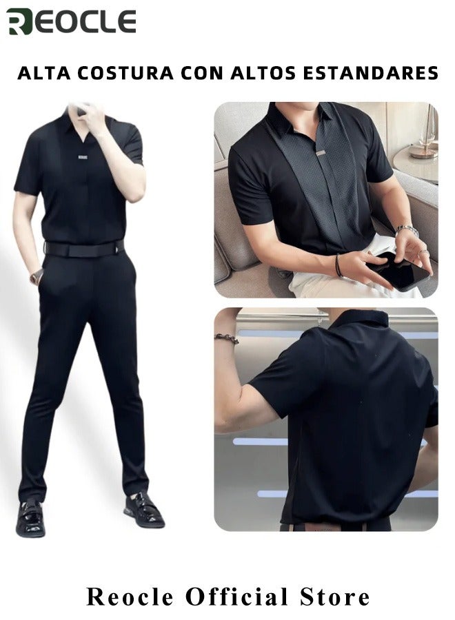 Men's Polo Shirts Quick Dry Short Sleeve Golf Shirt Casual Moisture Wicking Shirt Business Polo Shirt Athletic Performance Polo Shirt