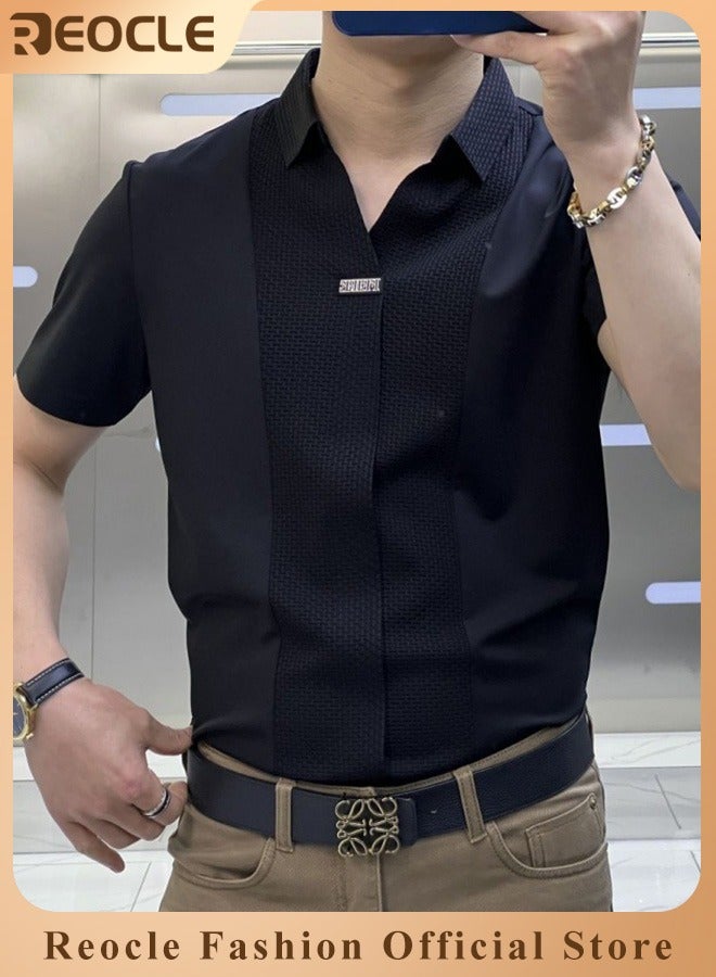 Men's Polo Shirts Quick Dry Short Sleeve Golf Shirt Casual Moisture Wicking Shirt Business Polo Shirt Athletic Performance Polo Shirt