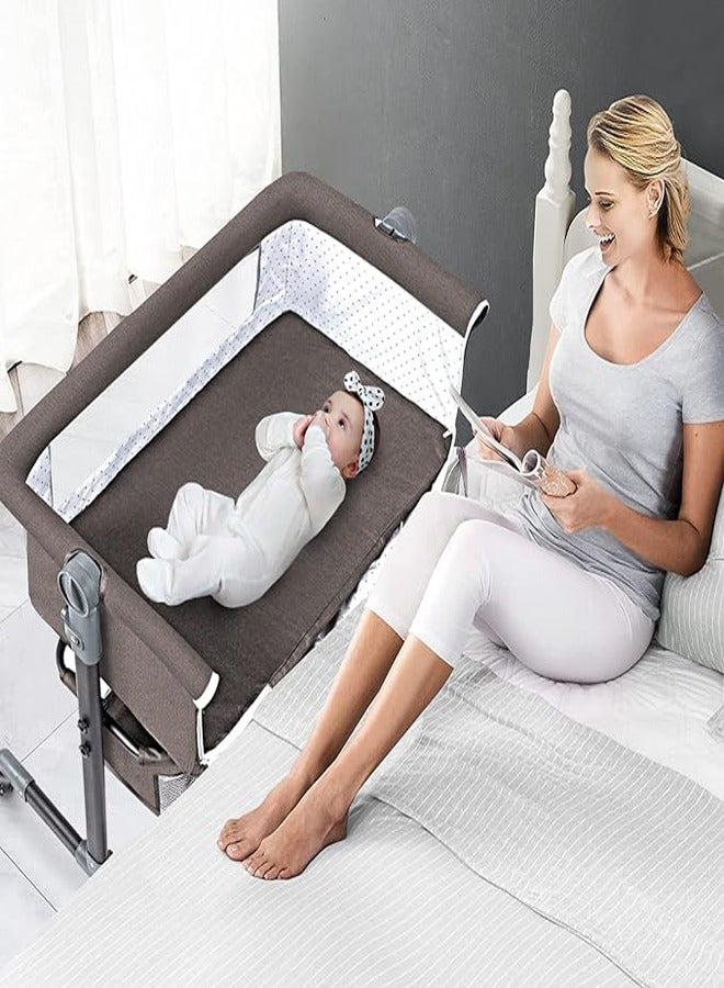 Multifunctional adjustable portable folding baby bed bedside baby bed toddler cradle with mosquito net