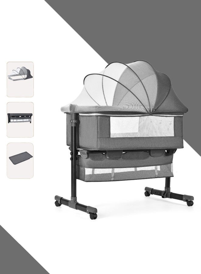 Multifunctional Adjustable Portable Folding Baby Bed Bedside Crib With Mosquito Net