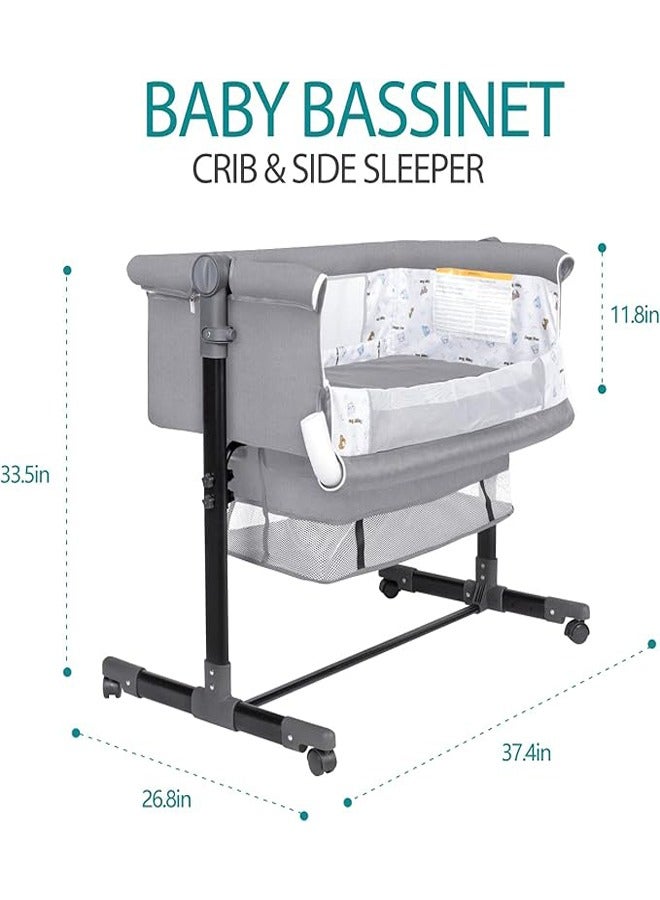 Multifunctional Adjustable Portable Folding Baby Bed Bedside Crib With Mosquito Net