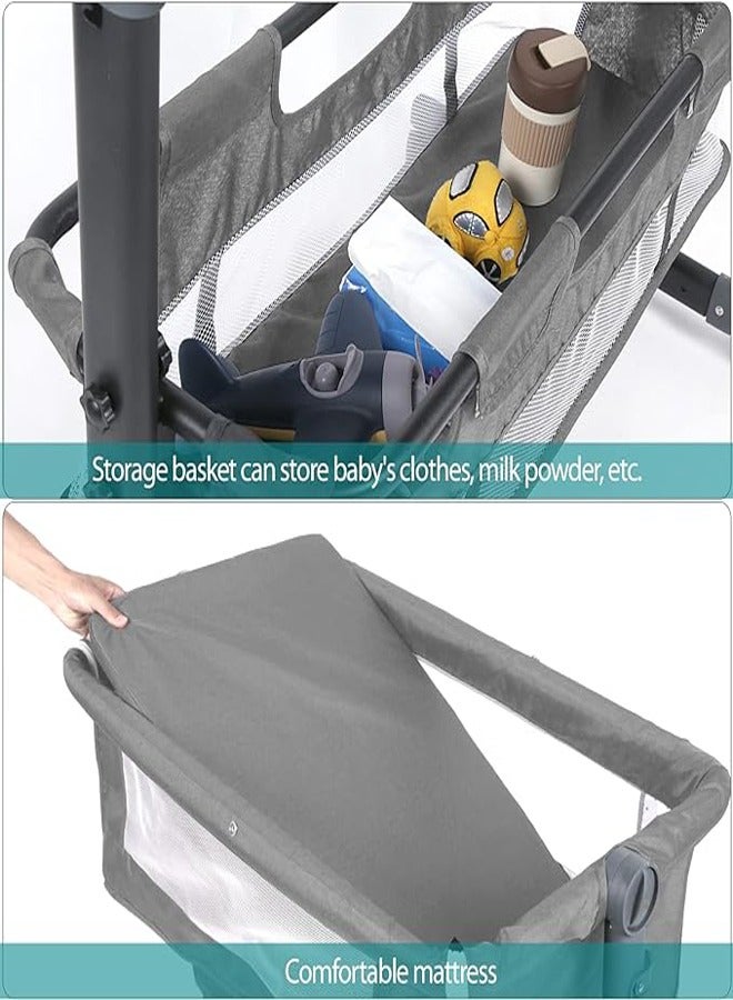 Multifunctional Adjustable Portable Folding Baby Bed Bedside Crib With Mosquito Net