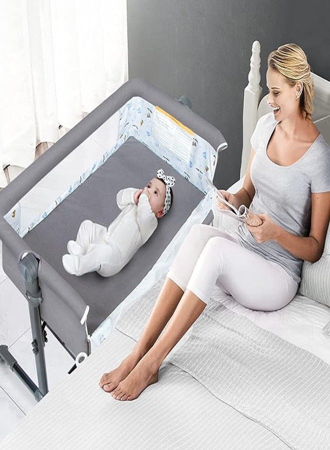 Multifunctional Adjustable Portable Folding Baby Bed Bedside Crib With Mosquito Net