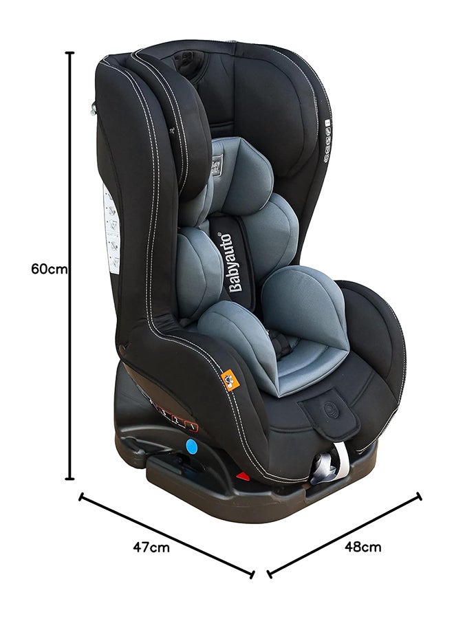 Taiyang Reclining Baby Car Seat, From Birth To 12 Years, 0 - 36 Kg,Group 0+123 - Black With Grey Insert