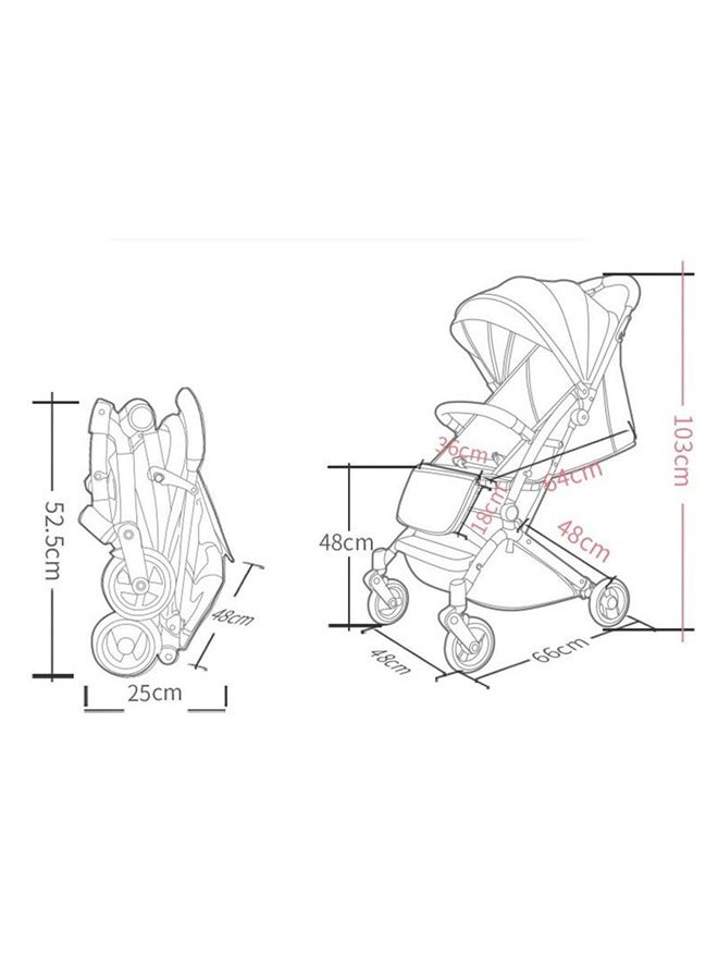 Youbi Toddler German Travel Light Stroller-Grey with New Born Attachment