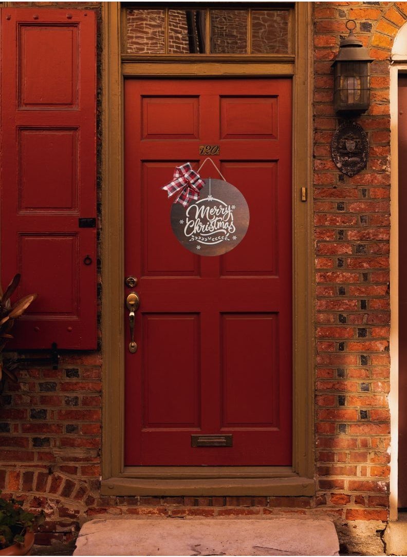 Hanging Boards with Red Black Bow | Door or Wall Hanging Board | for Indoor or Outdoor use | Gifting (A)