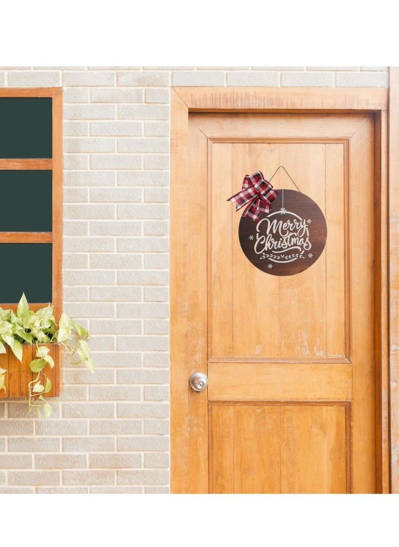 Hanging Boards with Red Black Bow | Door or Wall Hanging Board | for Indoor or Outdoor use | Gifting (A)