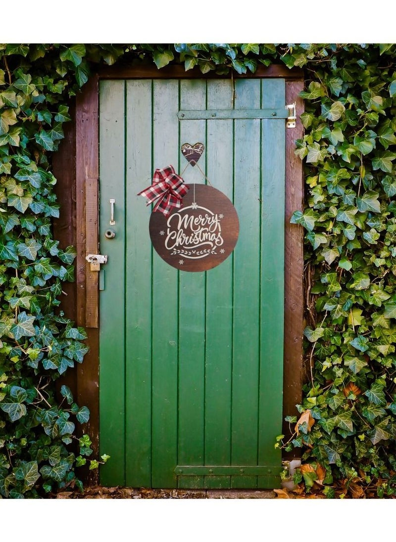 Hanging Boards with Red Black Bow | Door or Wall Hanging Board | for Indoor or Outdoor use | Gifting (A)