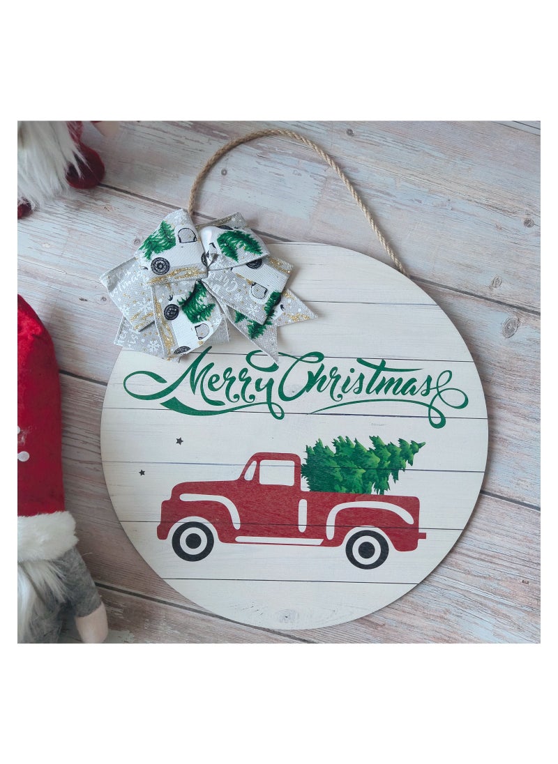 White Hanging Boards with Bow | Door or Wall Hanging Board | for Indoor or Outdoor use | Gifting (C)