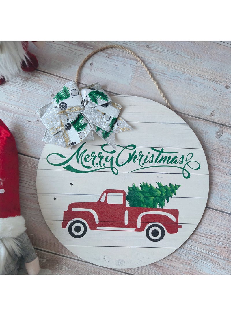 White Hanging Boards with Bow | Door or Wall Hanging Board | for Indoor or Outdoor use | Gifting (C)