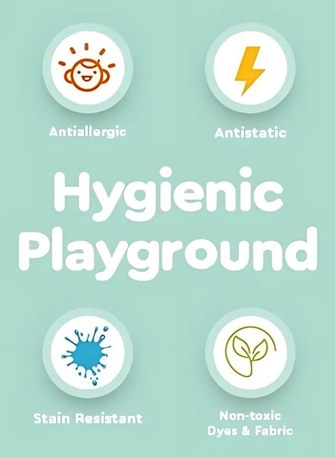 3D Play Carpet Farm Design - Medium | Pink | Activity Playmat for Kids & Children | Bedroom, Living Room, Nursery Rug | Polypropylene | Foldable | 150 cm x 100 cm