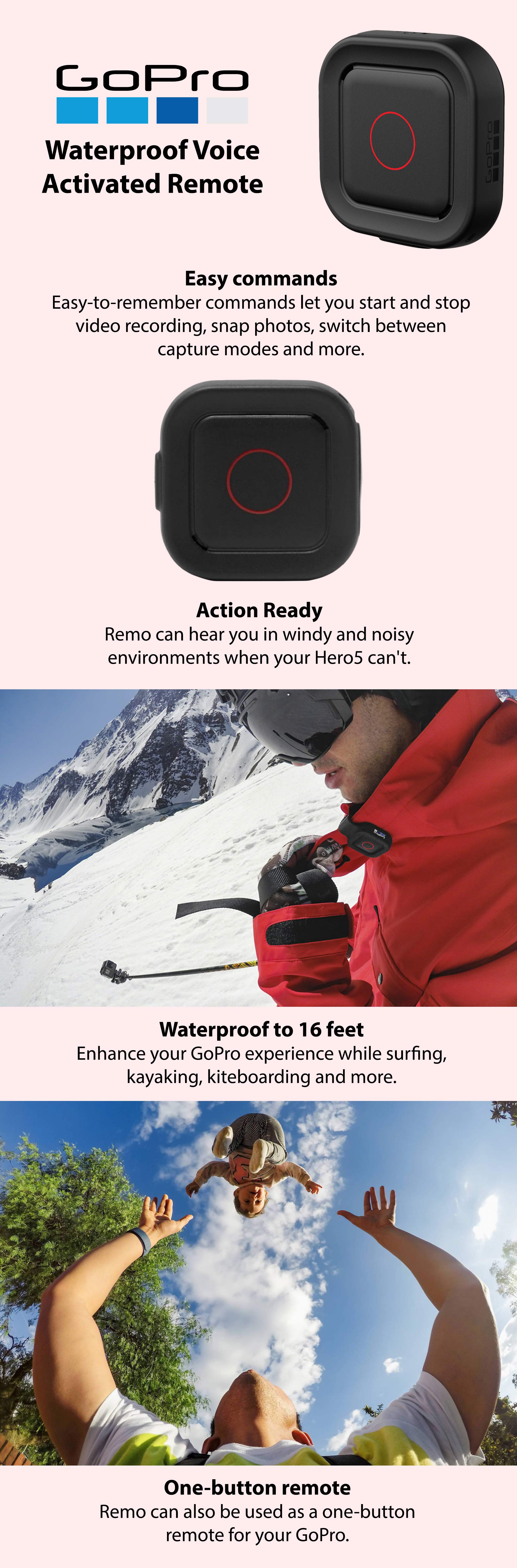 Waterproof Voice Activated Remote Black