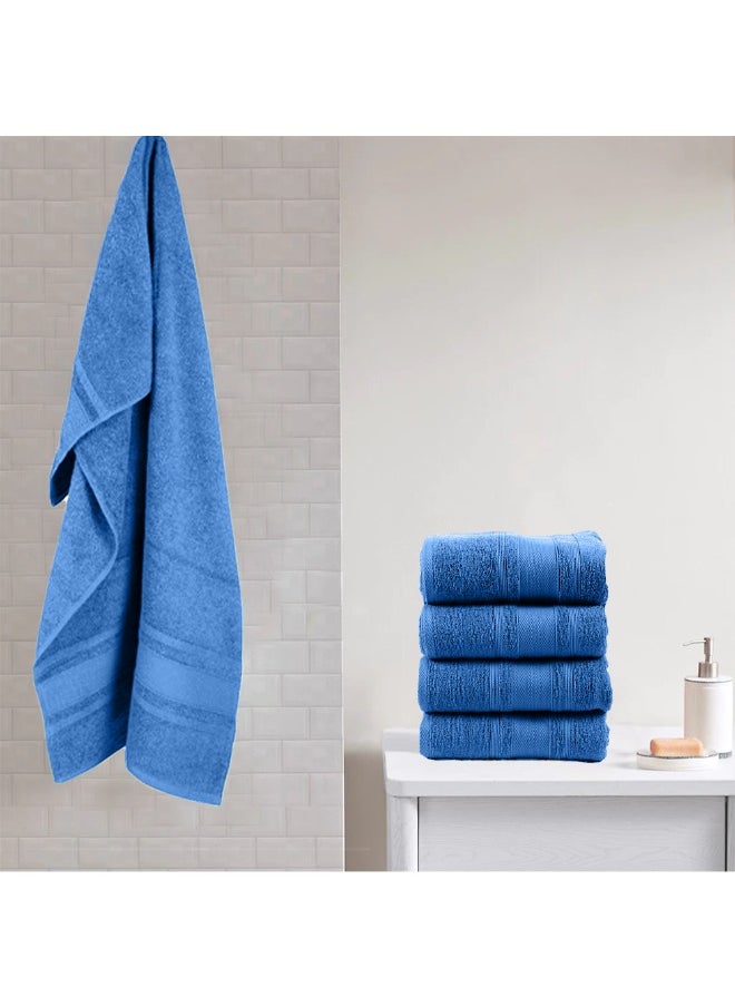 Home Castle (Blue) Premium Cotton Bath Sheet (90 X 180 Cm-Set Of 2) Highly Absorbent, High Quality Bath Linen With Diamond Dobby 550 Gsm
